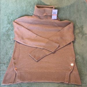 Michael Kors dark camel turtleneck sweater